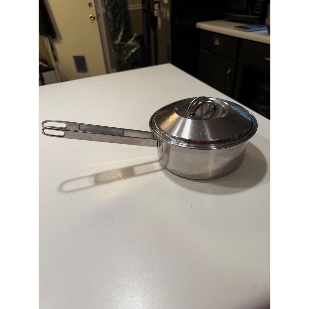 Tramontina Stainless Steel Saucepan with Lid 160mm Tri-Ply Base Made in Brazil